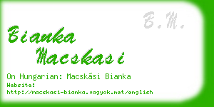 bianka macskasi business card