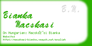 bianka macskasi business card